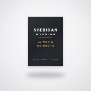 Sheridan Coordinates Poster 50×70