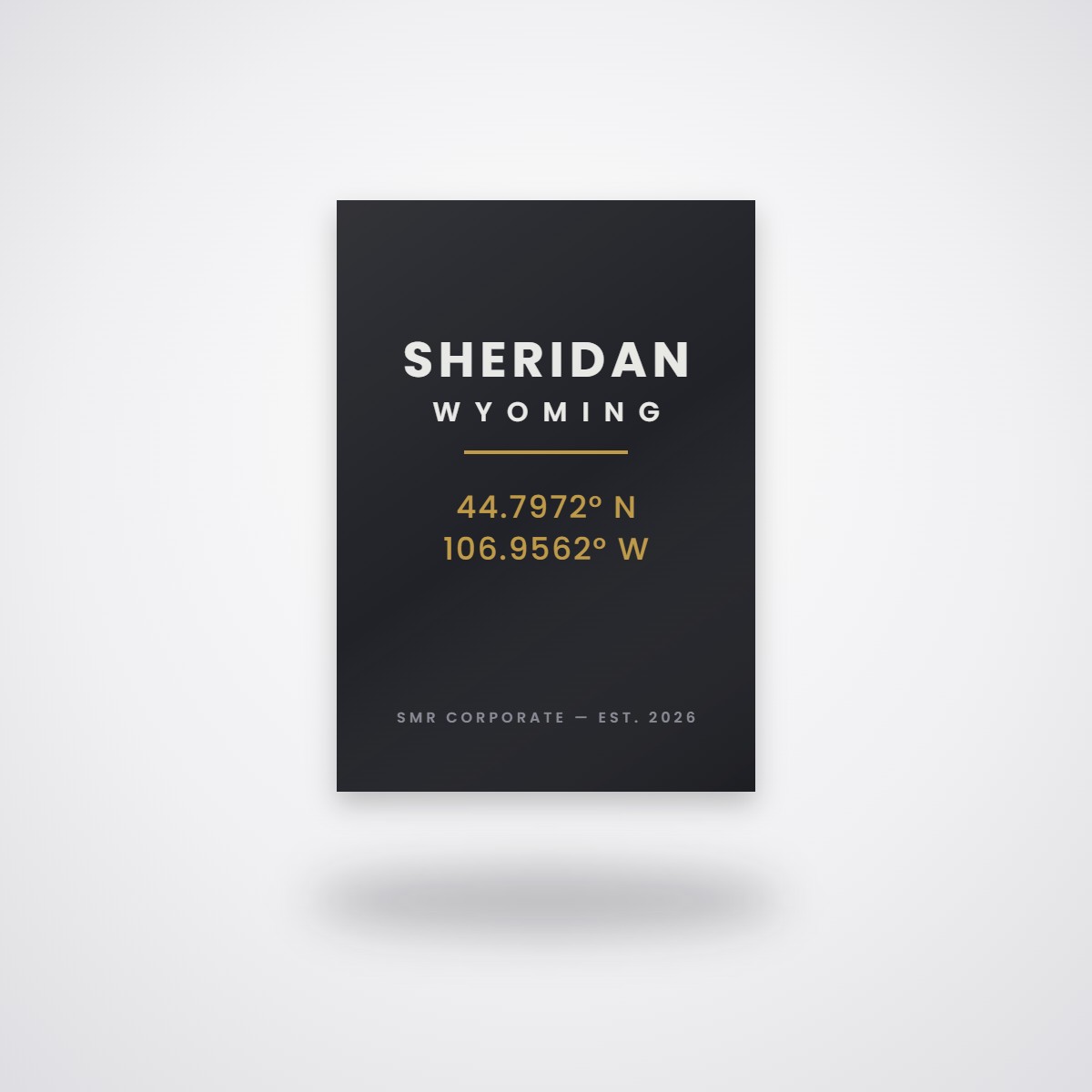 Sheridan Coordinates Poster 50×70