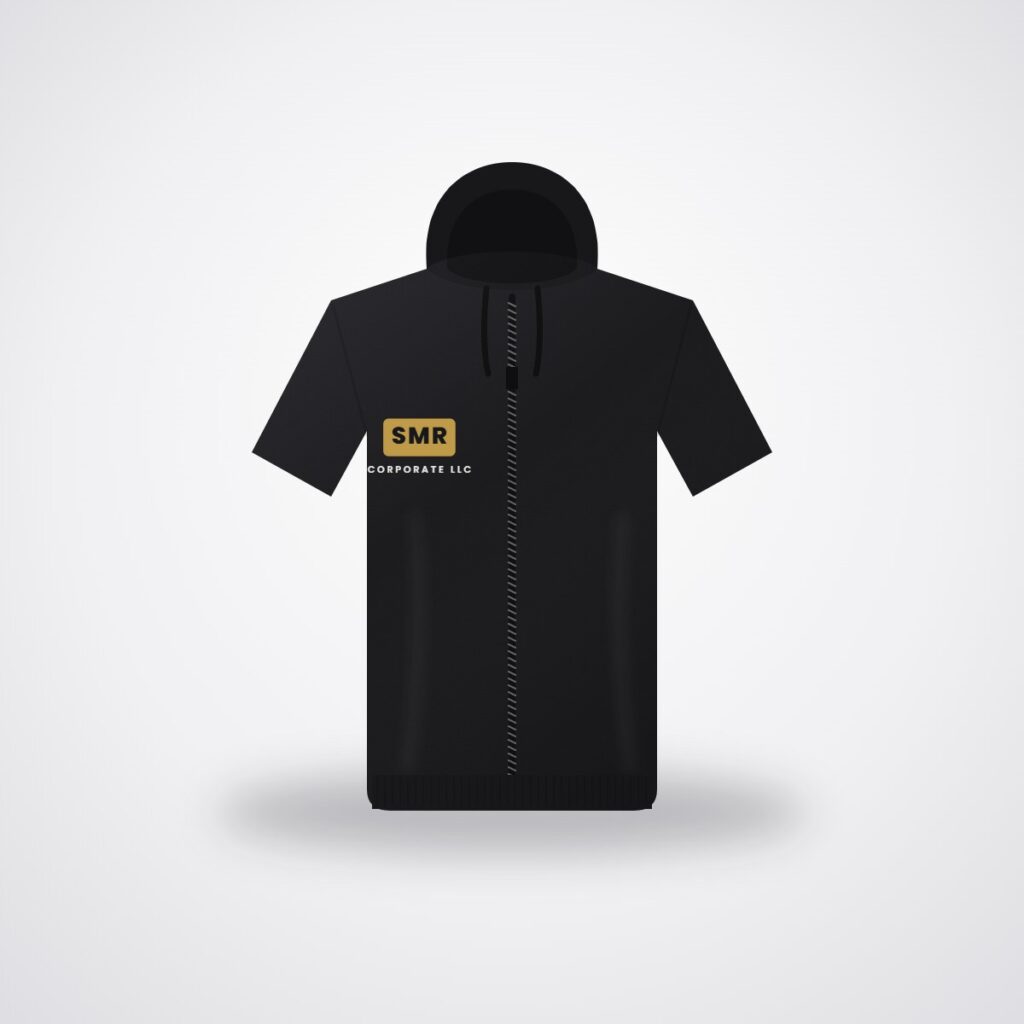 SMR Premium Zip Hoodie — Black