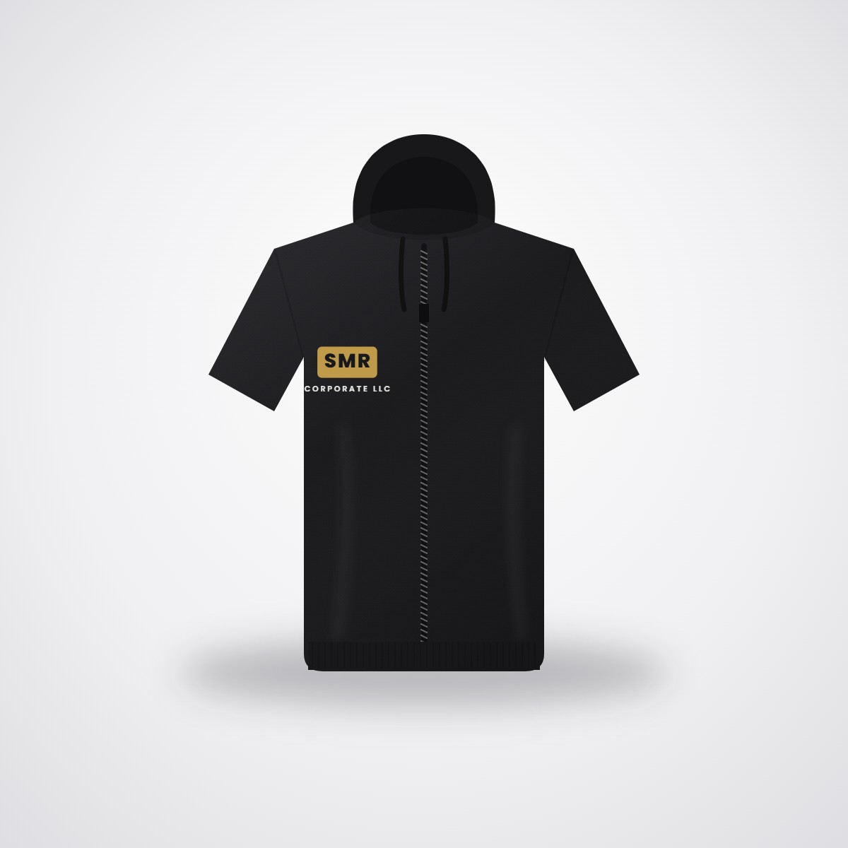 SMR Premium Zip Hoodie — Black